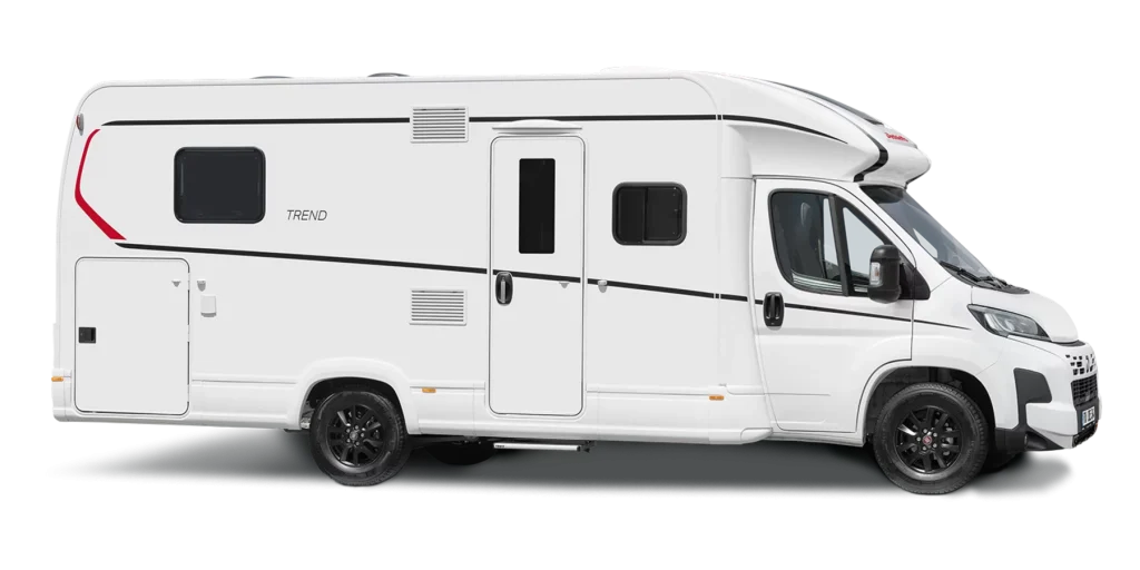 The latest camper van model from the company, showcasing modern design and functionality for adventurous travelers.